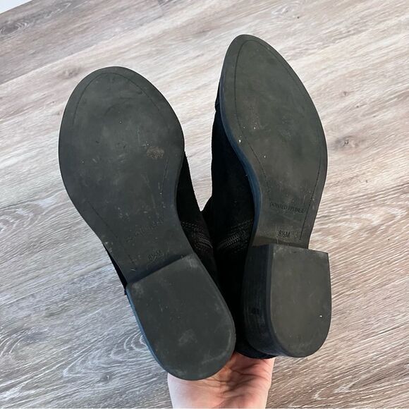 Donald j pliner‎ black leather suede western buckle ankle boots - Picture 3 of 7